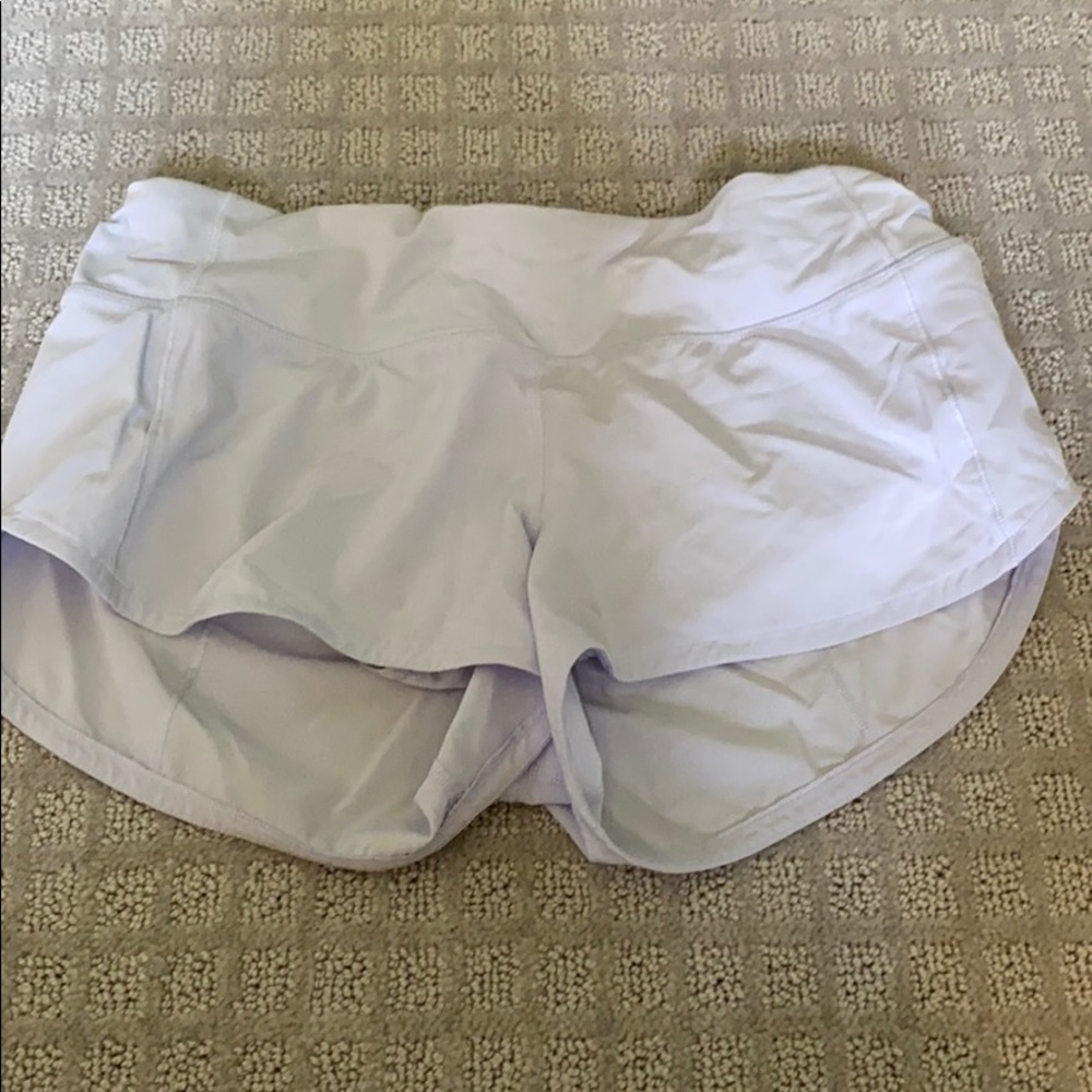 Lavender Lululemon speed up shorts